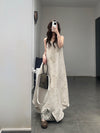 Mutedance 25 Spring/Summer Linen/Silk Printed Long Skirt MD-MD25SS113-LINEN